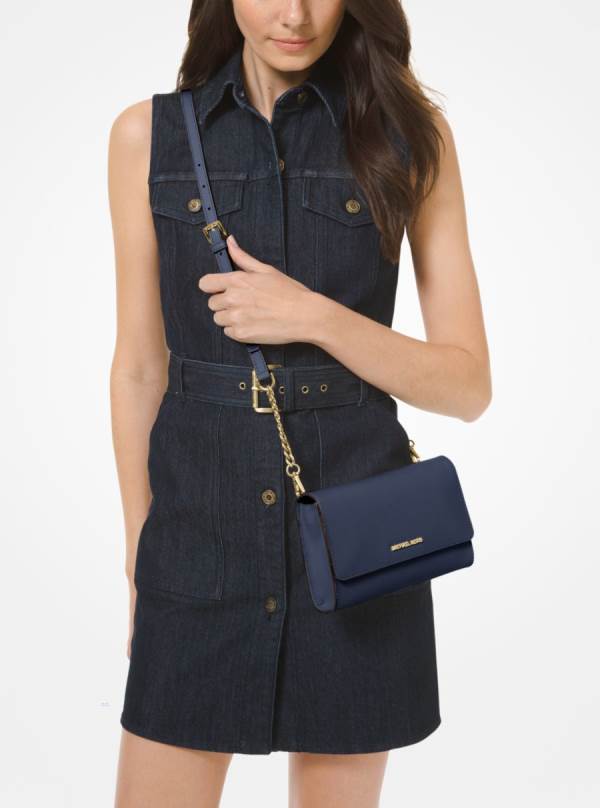 Damske Crossbody Kabelka Michael Kors Saffiano Leather 3-in-1 Crossbody Námornícka Modrá - Kabelky Michael Kors Slevy | WBXMZ-5427